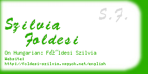 szilvia foldesi business card