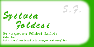 szilvia foldesi business card
